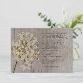 Rustikale Stephanotis Hochzeit Einladungen (Stehend Vorderseite)