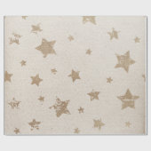 Rustikale Stern-und Leinwand-Packpapier-Rolle Geschenkpapier (Flach)