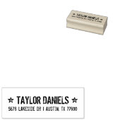 Rustikale Sterne Rücksendeadresse Briefmarke Gummistempel (Stempel)