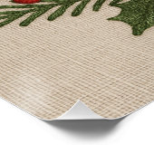 Rustikale Stickerei Weihnachtskakao mit Cinnamon Poster (Ecke)