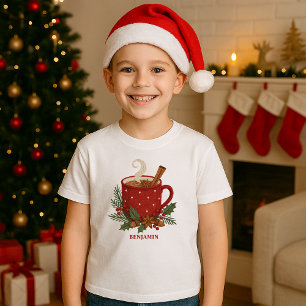 Rustikale Stickerei Weihnachtskakao mit Cinnamon Tri-Blend Shirt