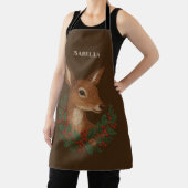 Rustikale Stickereien Grüntöne Weihnachten Schürze (InSitu)