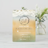 Rustikale Sticks & String Lights Hochzeitskarte Einladung (Stehend Vorderseite)