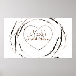 Rustikale Sticks Twigs Branchen Kleider Banner Pos Poster