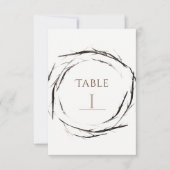 Rustikale Sticks Twigs Branches Kränze Tischnummer (Vorderseite)