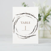 Rustikale Sticks Twigs Branches Kränze Tischnummer (Stehend Vorderseite)