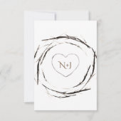 Rustikale Sticks Twigs Branches Kränze Tischnummer (Rückseite)