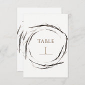 Rustikale Sticks Twigs Branches Kränze Tischnummer (Vorne/Hinten)