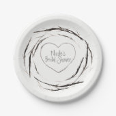 Rustikale Sticks Twigs Branches Kreath Custom Part Pappteller (Vorderseite)