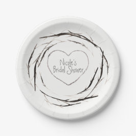 Rustikale Sticks Twigs Branches Kreath Custom Part Pappteller