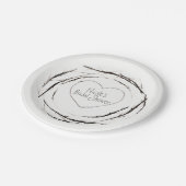 Rustikale Sticks Twigs Branches Kreath Custom Part Pappteller (Schrägansicht)