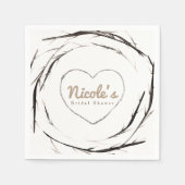 Rustikale Sticks Twigs Branches Kreath Custom Part Serviette (Vorderseite)