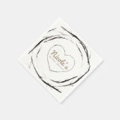 Rustikale Sticks Twigs Branches Kreath Custom Part Serviette (Ecke)