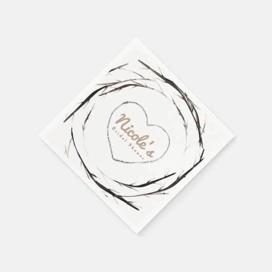 Rustikale Sticks Twigs Branches Kreath Custom Part Serviette (Ecke)