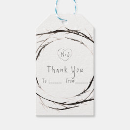 Rustikale Sticks Twigs Branches Wreath Custom Gevo Geschenkanhänger