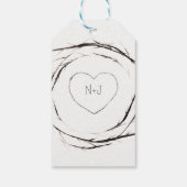 Rustikale Sticks Twigs Branches Wreath Custom Gevo Geschenkanhänger (Rückseite)