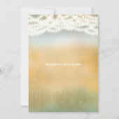 Rustikale Sticks Wreath & Lights Hochzeitseinladun Einladung (Rückseite)