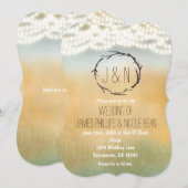 Rustikale Sticks Wreath & Lights Hochzeitseinladun Einladung (Vorne/Hinten)