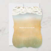 Rustikale Sticks Wreath & Lights Hochzeitseinladun Einladung (Rückseite)