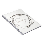 Rustikale Sticks Zweige Branchen, benutzerdefinier Notizblock (Rechte Seite)