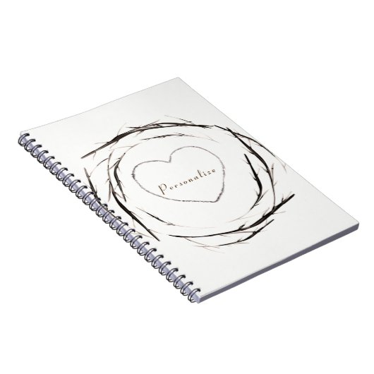 Rustikale Sticks Zweige Branchen, benutzerdefinier Notizblock (Rechte Seite)