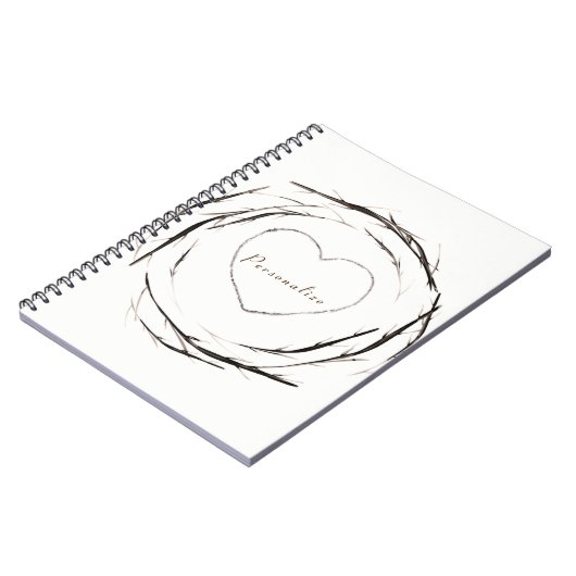 Rustikale Sticks Zweige Branchen, benutzerdefinier Notizblock (Linke Seite)