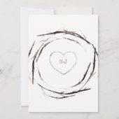 Rustikale Sticks Zweige Zweigstellen Wraath Einlad Einladung (Rückseite)