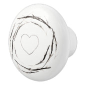 Rustikale Sticks Zweige Zweigstellen Wreath Countr Keramikknauf (Rechts)