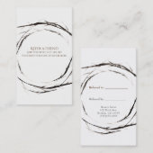 Rustikale Sticks Zweigstellen Wreath Refer a Frien Empfehlungskarte (Vorne/Hinten)