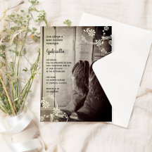 Rustikale Stiefel Blume Western Babydusche