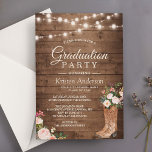 Rustikale Stiefel Blumenzellenleuchter Graduierung Einladung<br><div class="desc">Rustic Cowgirl Boots Floral String Lights Graduation Party Einladungen (1) Für weitere Anpassung klicken Sie bitte auf den Link "Weitere" und verwenden Sie unser Design-Tool, um diese Vorlage zu ändern. (2) Wenn Sie Thicker-Papiere / Matte Finish bevorzugen, können Sie den Matte Paper Type auswählen. (3) Wenn Sie Hilfe oder passende...</div>