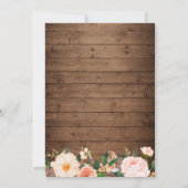 Rustikale Stiefel Blumenzellenleuchter Graduierung Einladung (Rückseite)