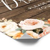 Rustikale Stiefel & Brautparty Trinkzeichen Poster (Ecke)