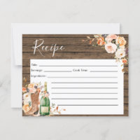 Rustikale Stiefel & Bubbly Brautparty Rezept Card