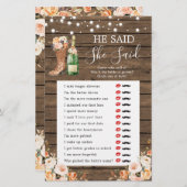 Rustikale Stiefel & Bubbly sagte er, sie habe Spie (Vorne/Hinten)