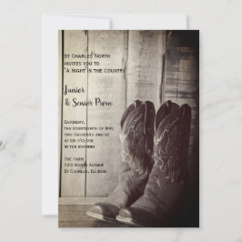 Rustikale Stiefel Country Junior / Senior Prom Einladung
