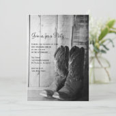 Rustikale Stiefel Land und Western Allgemeines Par Einladung (Stehend Vorderseite)