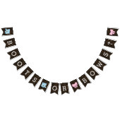 Rustikale Stiefel oder Bows Gender Reveal Baby Dus Wimpelkette (Alle)