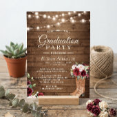 Rustikale Stiefel Rote Rosen Blumenstudium Einladung