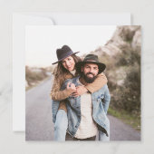 Rustikale Stiefel Sonnenblume Brautdusche Einladun Einladung (Rückseite)