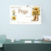Rustikale Stiefel Sonnenblumen Lichter Junggeselli Banner (Messeveranstaltung)