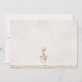 Rustikale Stiefel Strümpfe Bubbly Brautparty Einladung (Rückseite)