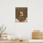 Rustikale Stiefel und bubbly Brautparty Begrüßungs Poster (Küche)