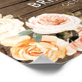 Rustikale Stiefel und bubbly Brautparty Begrüßungs Poster (Ecke)