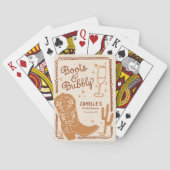 Rustikale Stiefel und Bubbly Hand Drawn Spielkarten (Rückseite)