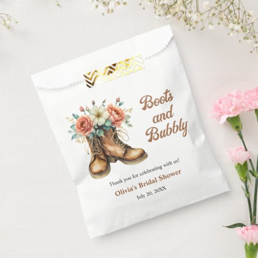 Rustikale Stiefel und Bubbly Western Brautparty Geschenktütchen (Versiegelt)