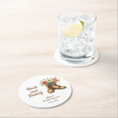 Rustikale Stiefel und prickelnde Hochzeitsdusche i Runder Pappuntersetzer (Vor Ort)