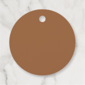 Rustikale Stiefel und prickelnde Western-Brautpart Geschenkanhänger (Rückseite)