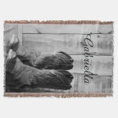 Rustikale Stiefel Western Decke (Vorderseite)