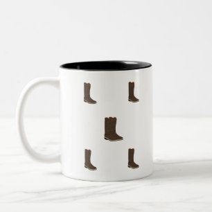 Rustikale Stiefel Zweifarbige Tasse